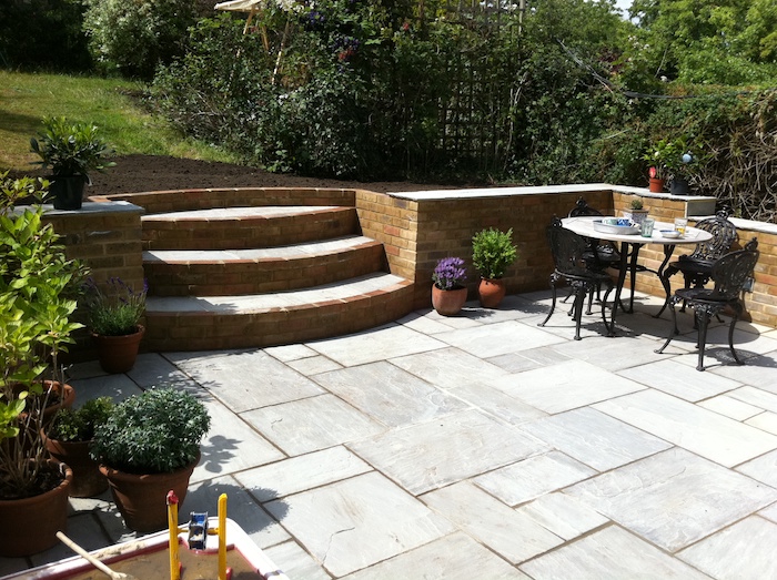 outside patio having been landscaped for enjoyment in the sun